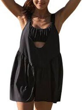Black Sleeveless Cutout Sundress - Women
